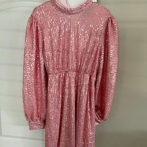 Shiny Pink Maternity Dress